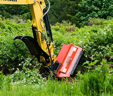 excavator flail mower|flail mower attachment for excavator.